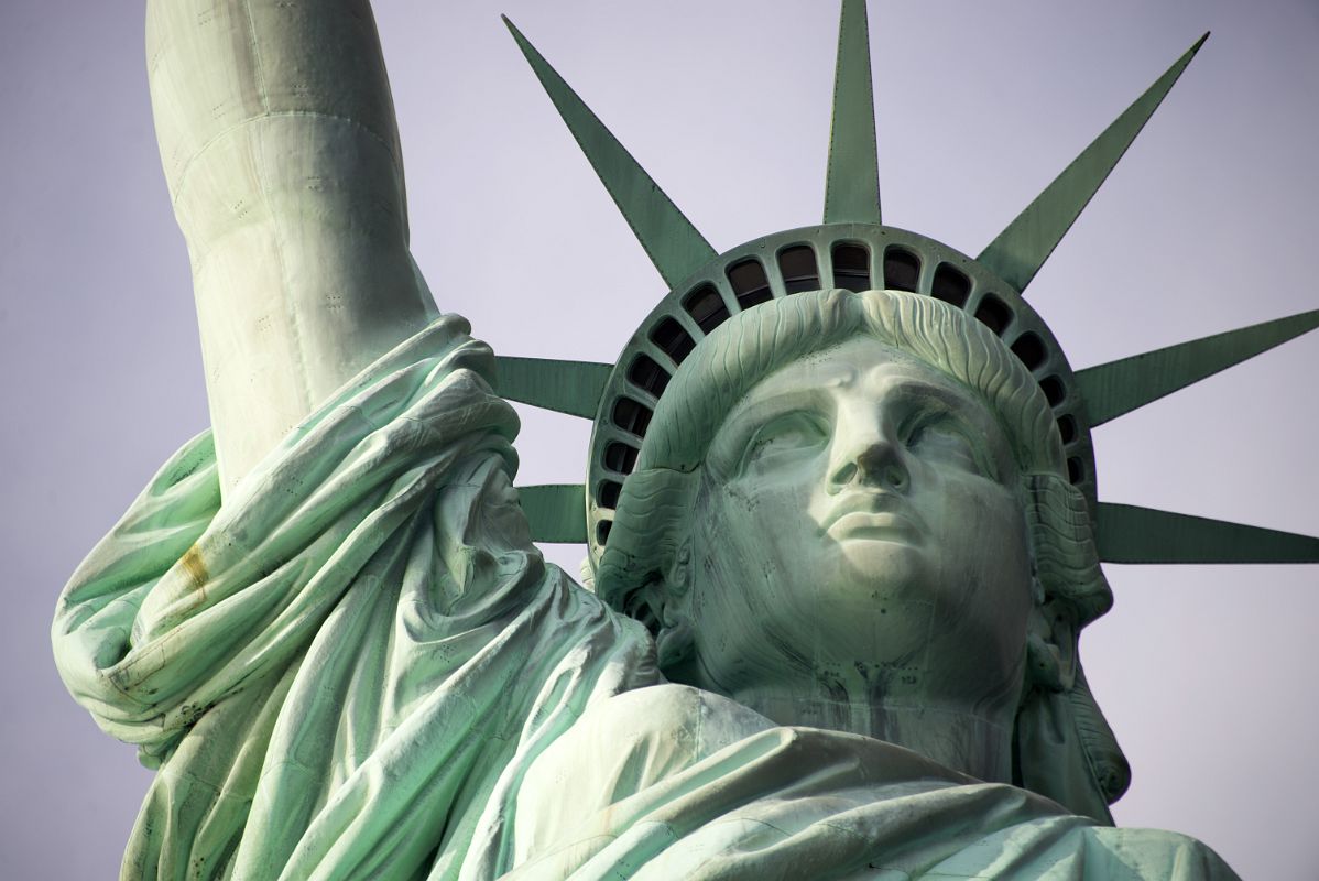 08-03 Statue Of Liberty Head Close Up From Lower Pedestal